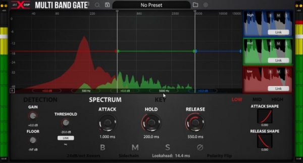 aiXdsp Multiband Gate(混合鼓声插件) v3.0.6 免费安装版 附图文教程