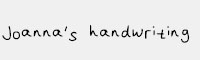 Joanna's handwriting英文手寫體