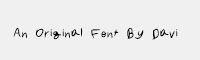 An Original Font By Davi英文手寫字體