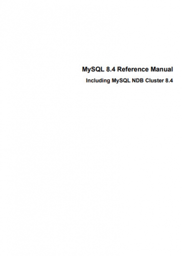 MySQL8.4中文手册 官方中英文PDF版