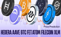 6/09價格預測：BTC、HBAR、AAVE、FET、ATOM、FIL和XLM代幣