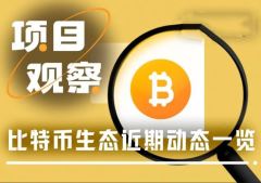 比特幣生態(tài)歸來？速覽近期熱點項目進展