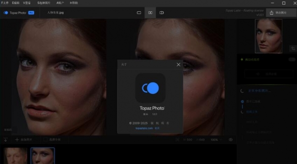 AI圖片降噪軟件Topaz Photo Pro v1.0.1.0 漢化綠色便攜版