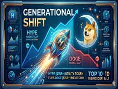 HYPE市值超越狗狗币挺进前十,2026年实用代币成主流
