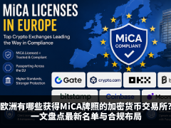 欧洲有哪些获得MiCA牌照的加密货币交易所?一文盘点最新名单与合规布局