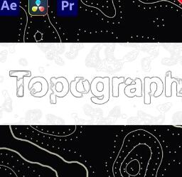 三维地形等高线高度图轮廓AE插件AEscripts Topograph v2.0.10 免