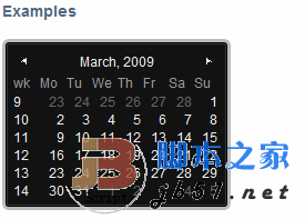 jQuery datepicker 日歷組件