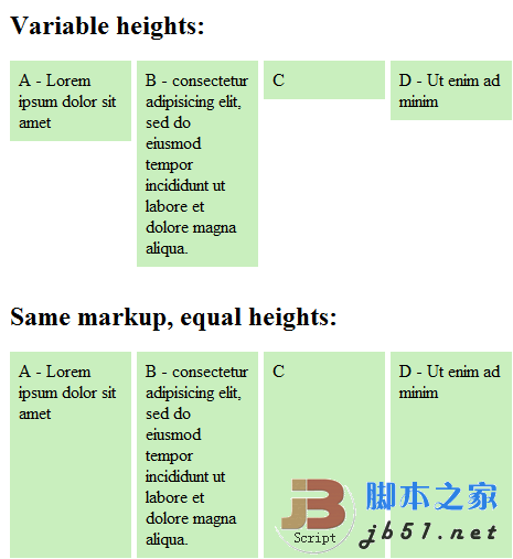 jQuery DIV 自動(dòng)等高插件