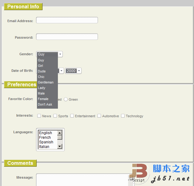 Js CSS 美化的超级漂亮的表单效果