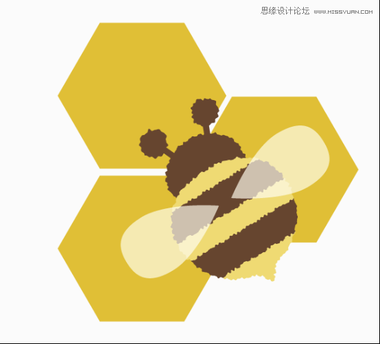 Illustrator繪制抽象風(fēng)格的小蜜蜂效果,PS教程,思緣教程網(wǎng)