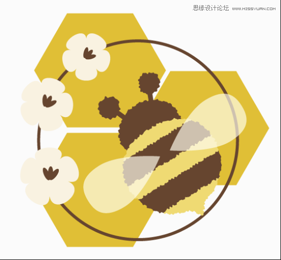 Illustrator繪制抽象風(fēng)格的小蜜蜂效果,PS教程,思緣教程網(wǎng)