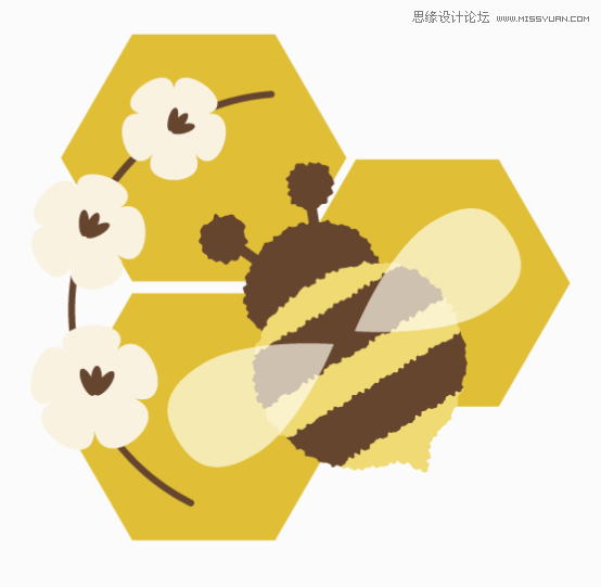 Illustrator繪制抽象風(fēng)格的小蜜蜂效果,PS教程,思緣教程網(wǎng)