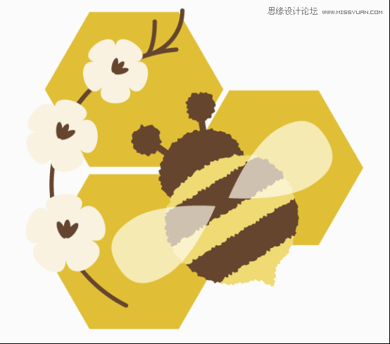 Illustrator繪制抽象風(fēng)格的小蜜蜂效果,PS教程,思緣教程網(wǎng)