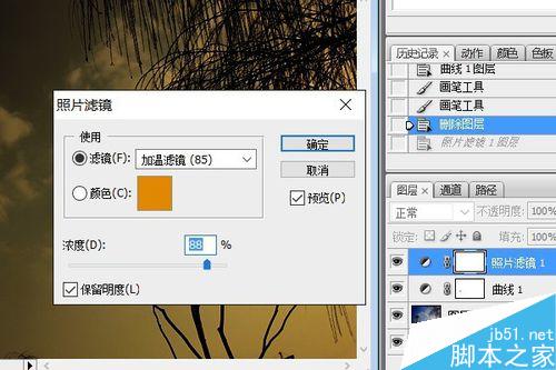 PS調(diào)整圖層將照片調(diào)出夜色效果
