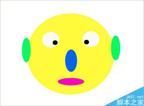 photoshop圖層制作臉部的簡易圖畫