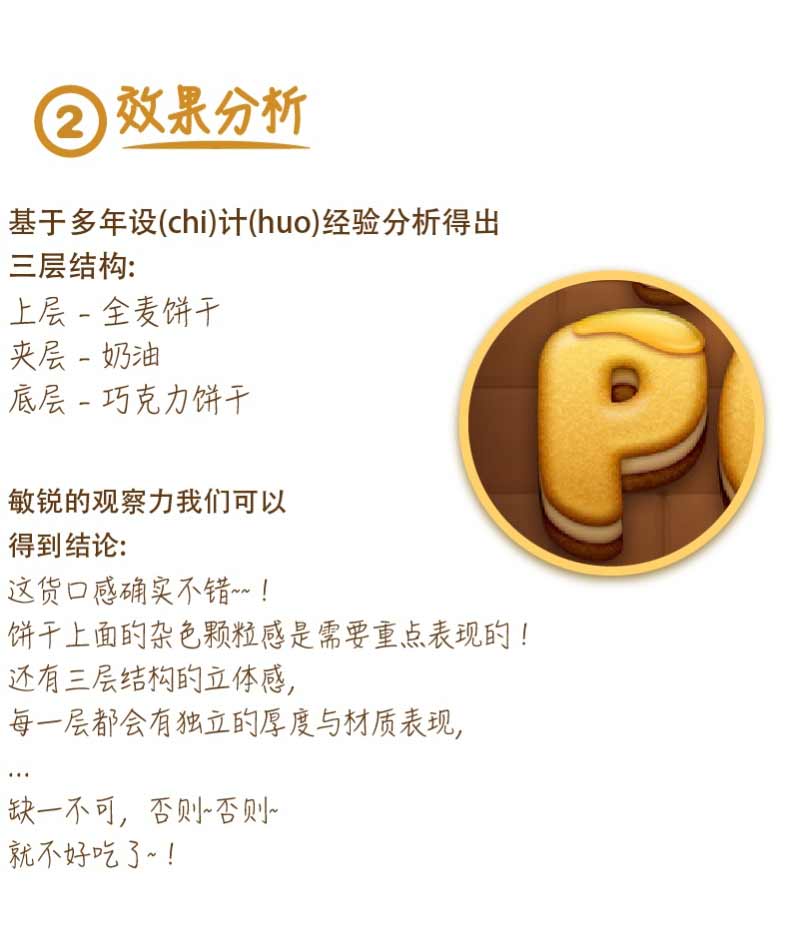 PS制作可愛的夾心餅干文字效果