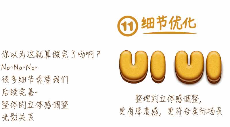 PS制作可愛的夾心餅干文字效果