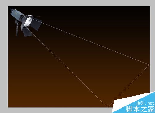 在ps中制作燈光照射效果