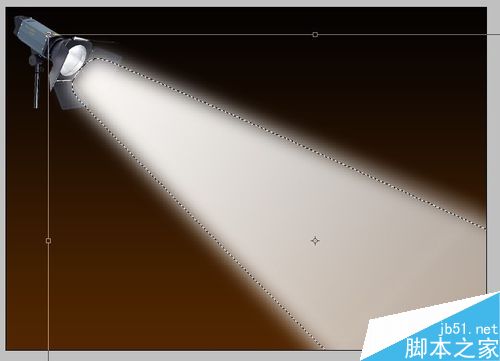 在ps中制作燈光照射效果