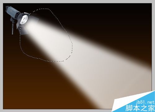 在ps中制作燈光照射效果