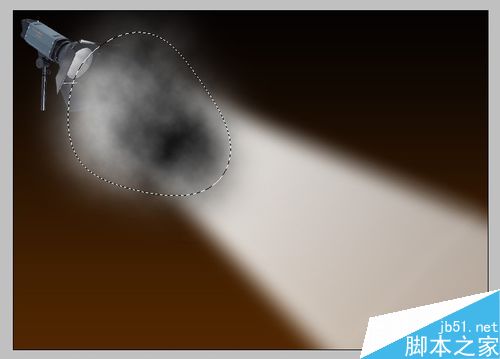 在ps中制作燈光照射效果