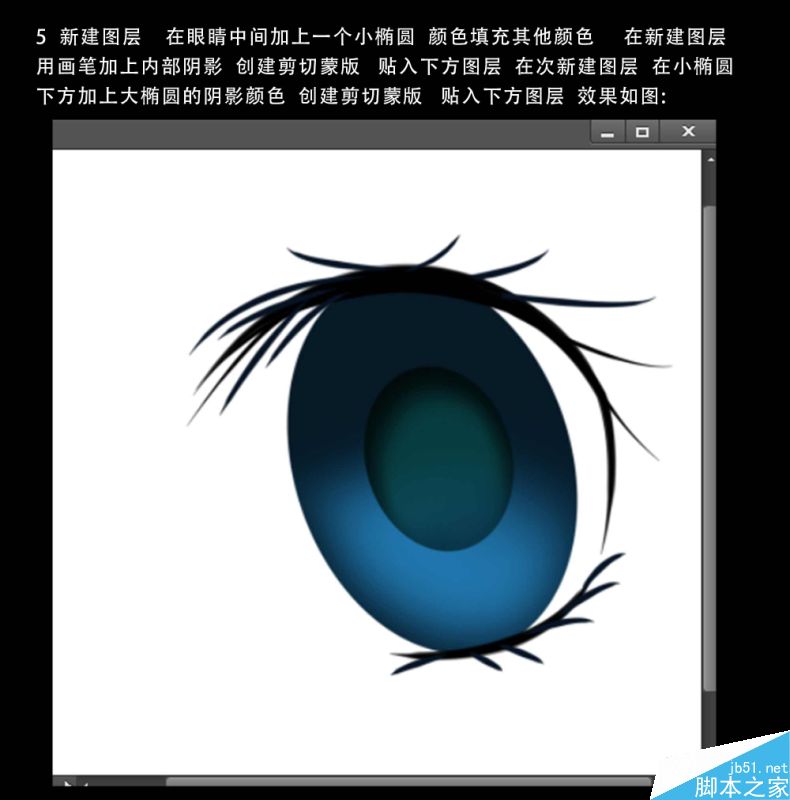 Photoshop鼠繪卡通漫畫中的人像大眼睛效果