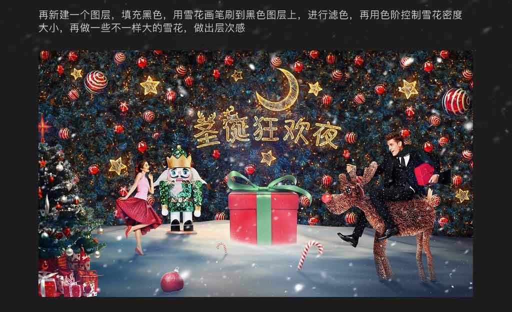 Photoshop合成創(chuàng)意風(fēng)格的圣誕節(jié)狂歡夜活動(dòng)海報(bào)教程