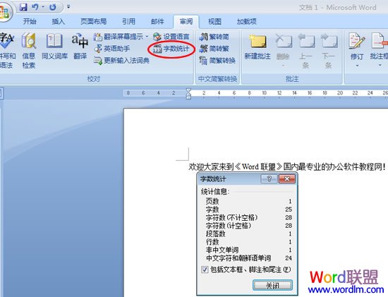 Word2007字數(shù)統(tǒng)計