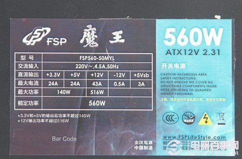 单路+12V输出516W