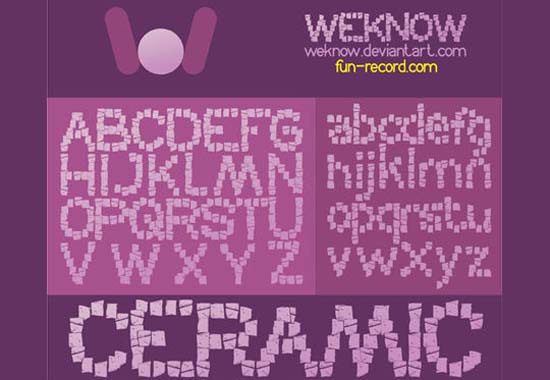 Ceramic font by weknow
