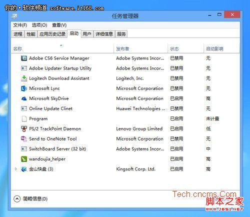 新手新体验 Windows 8任务管理器详解