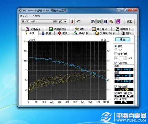 HD Tune汉化版 电脑百事网