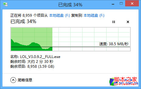 Win8一點通:更詳細的復制粘貼進度窗口