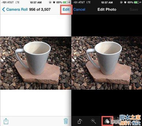 iphone让彩色照片变黑白的简单快速方法_脚本之家