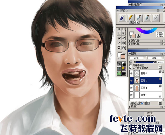 PAINTER绘制一个可爱的搞怪男生  painter教程