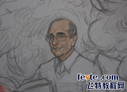 手绘插画过程  painter教程