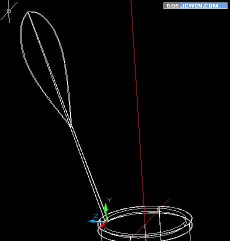 AutoCAD三维建模制作立体羽毛球