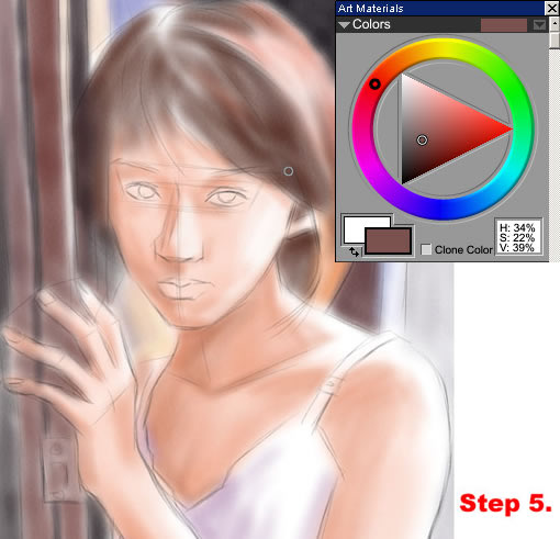 painter绘制粉彩效果女孩  painter教程