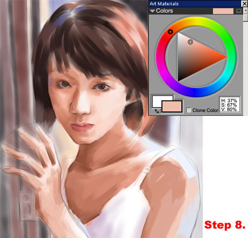 painter绘制粉彩效果女孩  painter教程