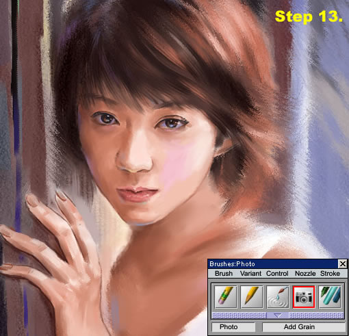 painter绘制粉彩效果女孩  painter教程