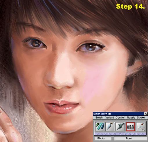 painter绘制粉彩效果女孩  painter教程