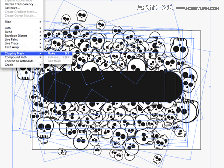 Illustrator給滑板添加骷髏圖案效果,PS教程,思緣教程網