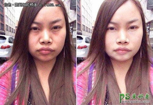 鳳姐PS換臉美容教程：通過磨皮美膚美容讓鳳姐變出漂亮的明星臉