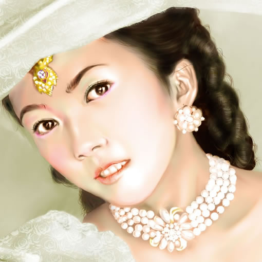 painter绘制漂亮的贵妇  painter教程