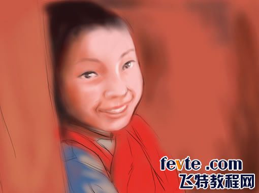 painter绘制可爱的藏族小男孩  painter教程