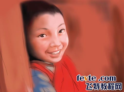 painter绘制可爱的藏族小男孩  painter教程