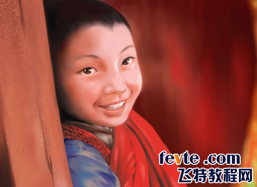 painter绘制可爱的藏族小男孩  painter教程