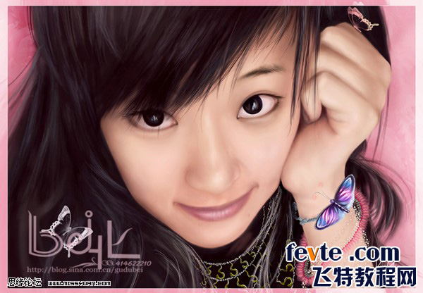 painter绘制微笑女孩  painter教程