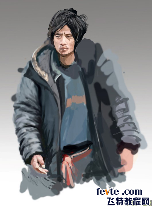painter绘制网络红人犀利哥  painter教程
