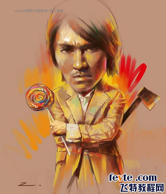 Painter绘制《功夫》漫画海报  painter教程